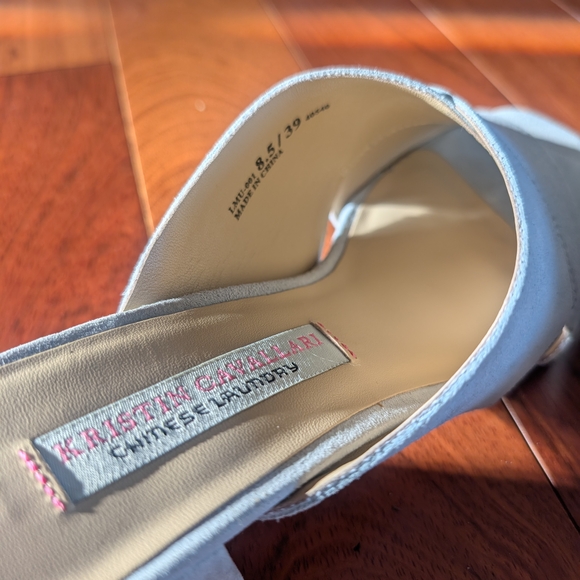 Chinese Laundry Kristin CAVALLARI Light Blue Crisscross Mules - Picture 9 of 10